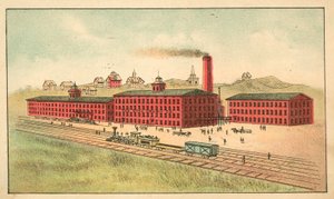 オーバルチャーン社の工場前の鉄道 作： American School
